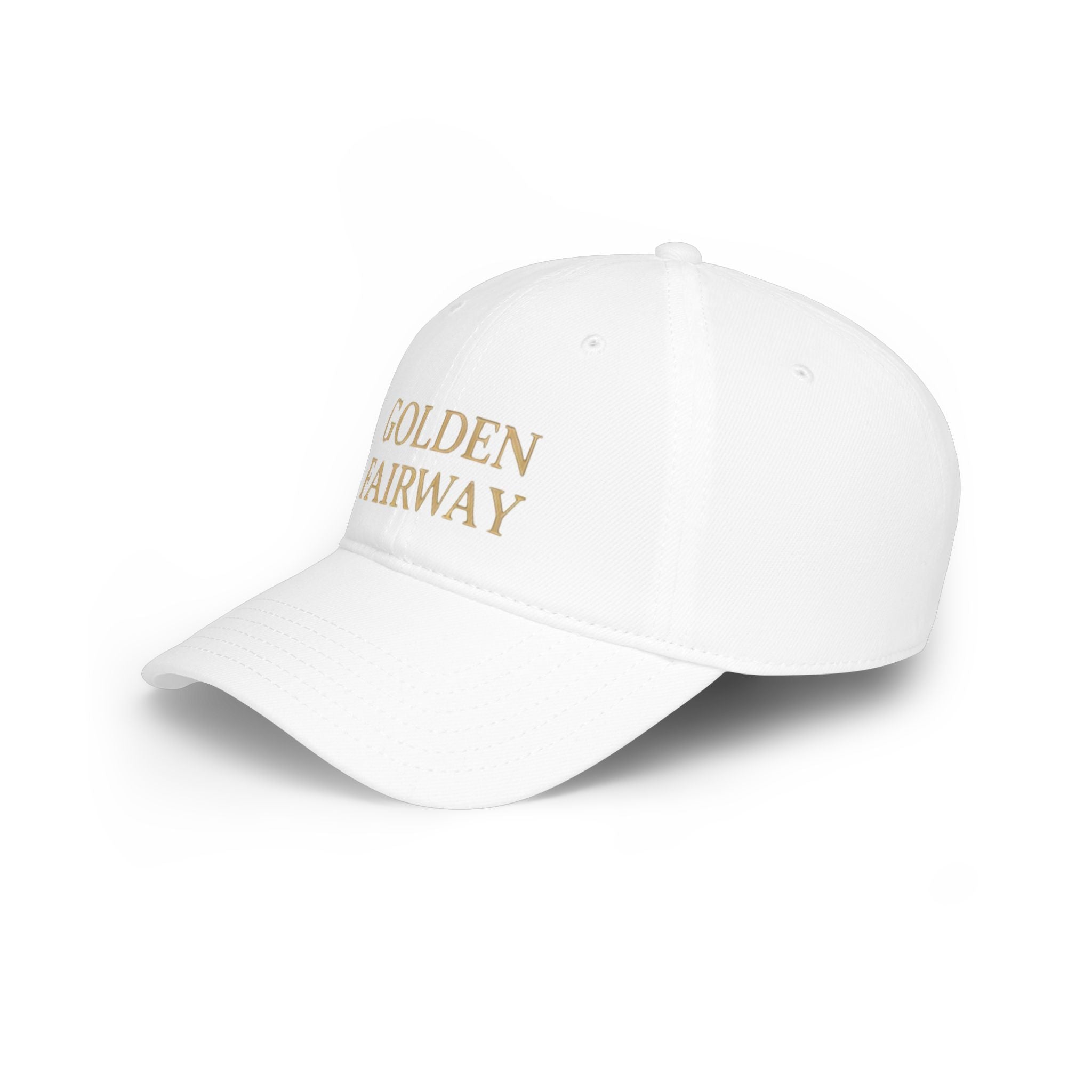 Golden Fairway Golf Cap — Embroidered Low Profile Baseball Hat