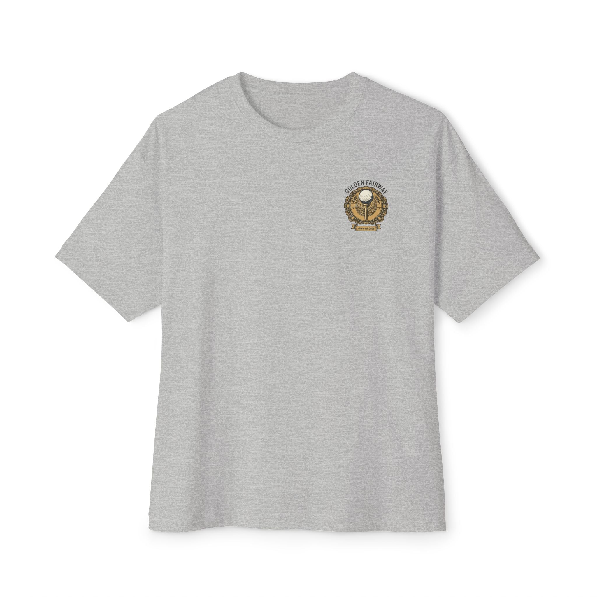 Boxy Tee - Vintage Golden Fairway Club Logo Chest Print