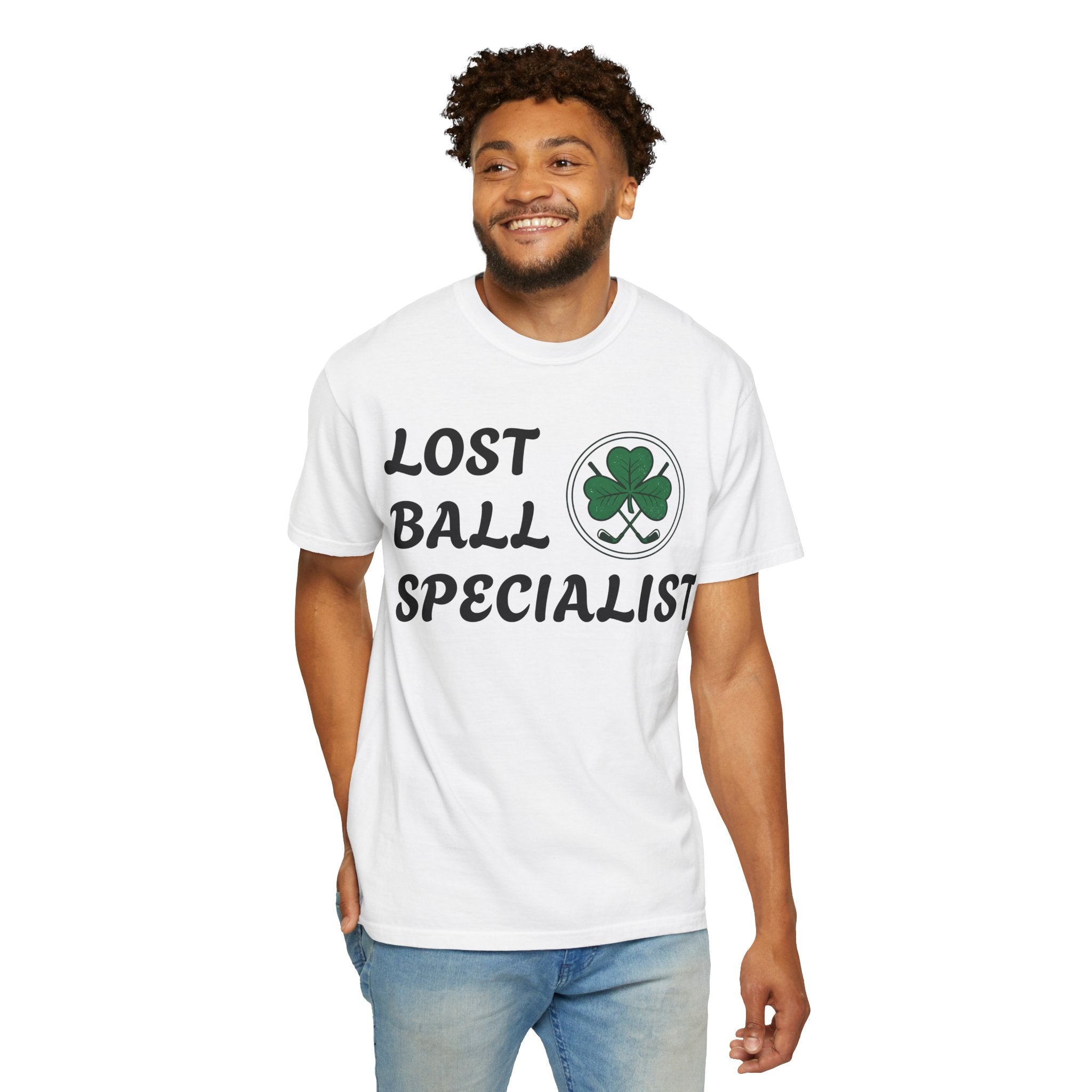 Lost Ball Specialist T-Shirt — Golf Shamrock Funny Golfing Shirt
